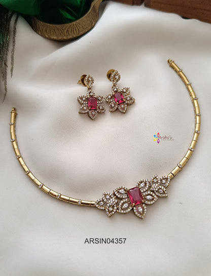 Ruby AD Stone Hasli Necklace
