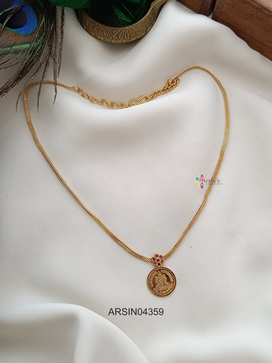 Single Lakshmi Coin Necklace