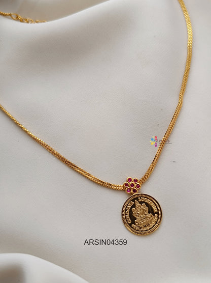 Single Lakshmi Coin Necklace