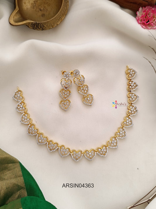 AD Stone Heart Necklace