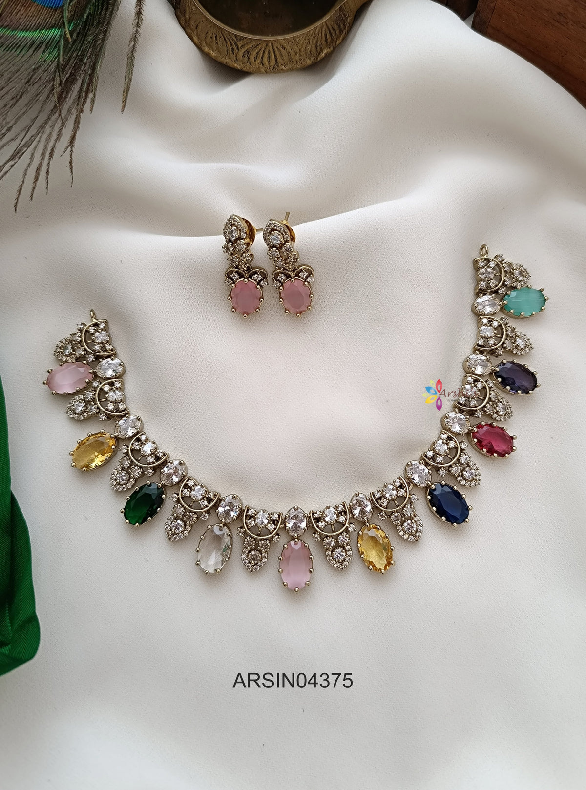 Designer Multi Color Stone Necklace