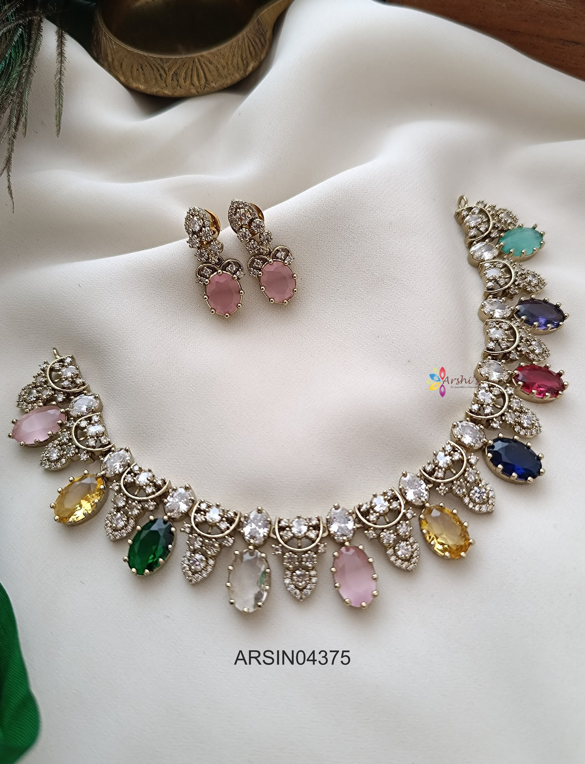 Designer Multi Color Stone Necklace