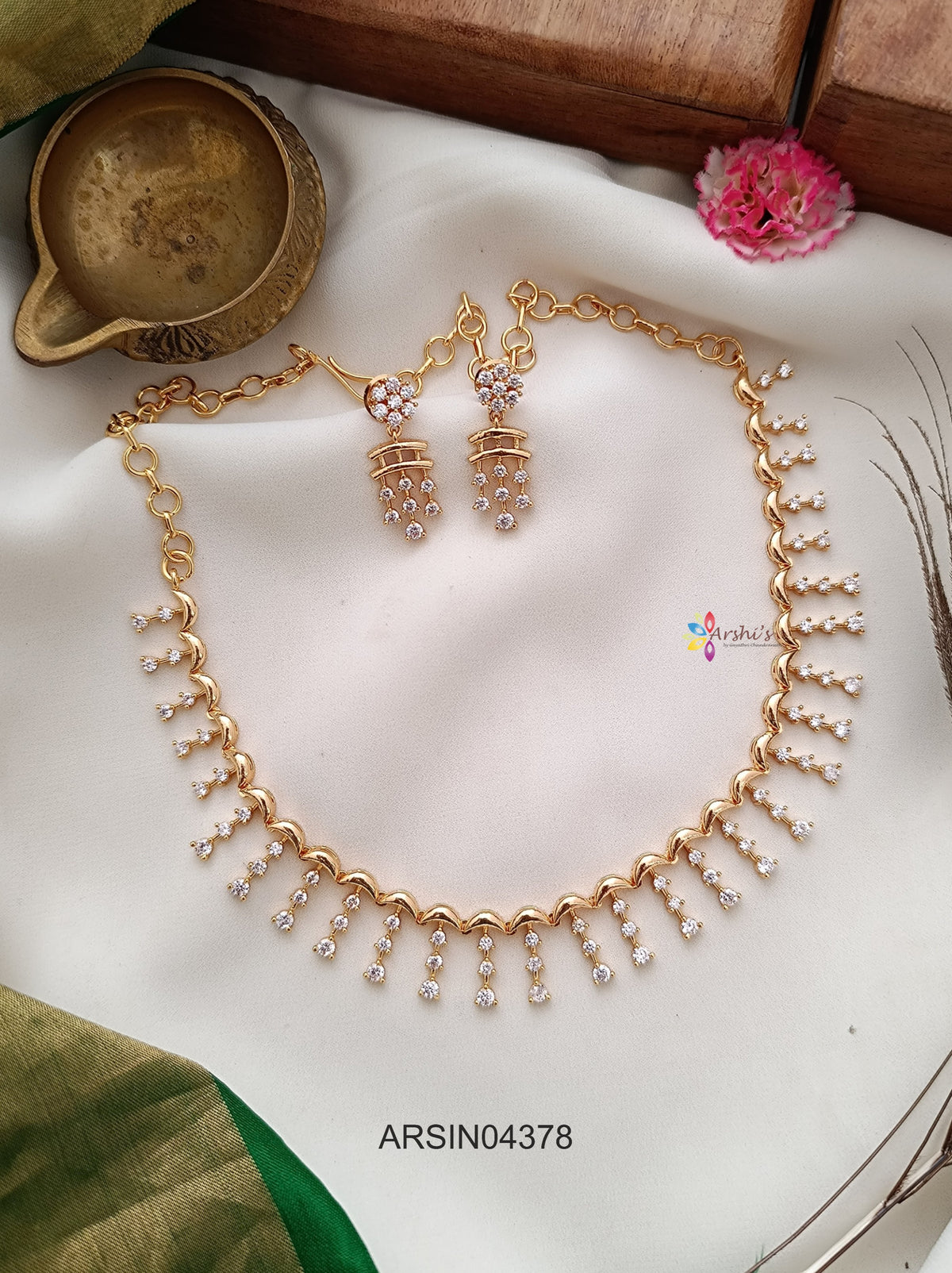 Dimond Replica AD Stone Necklace