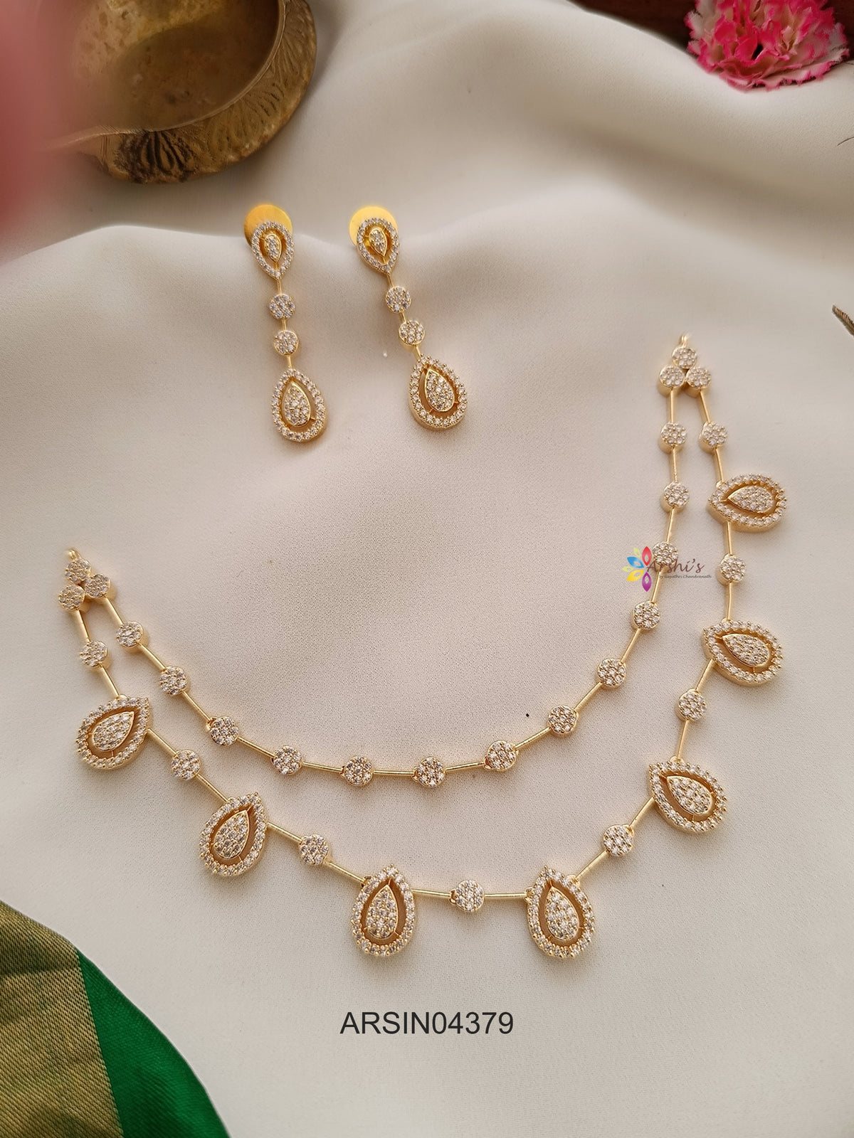 Diamond Replica Two Layer AD Stone Necklace