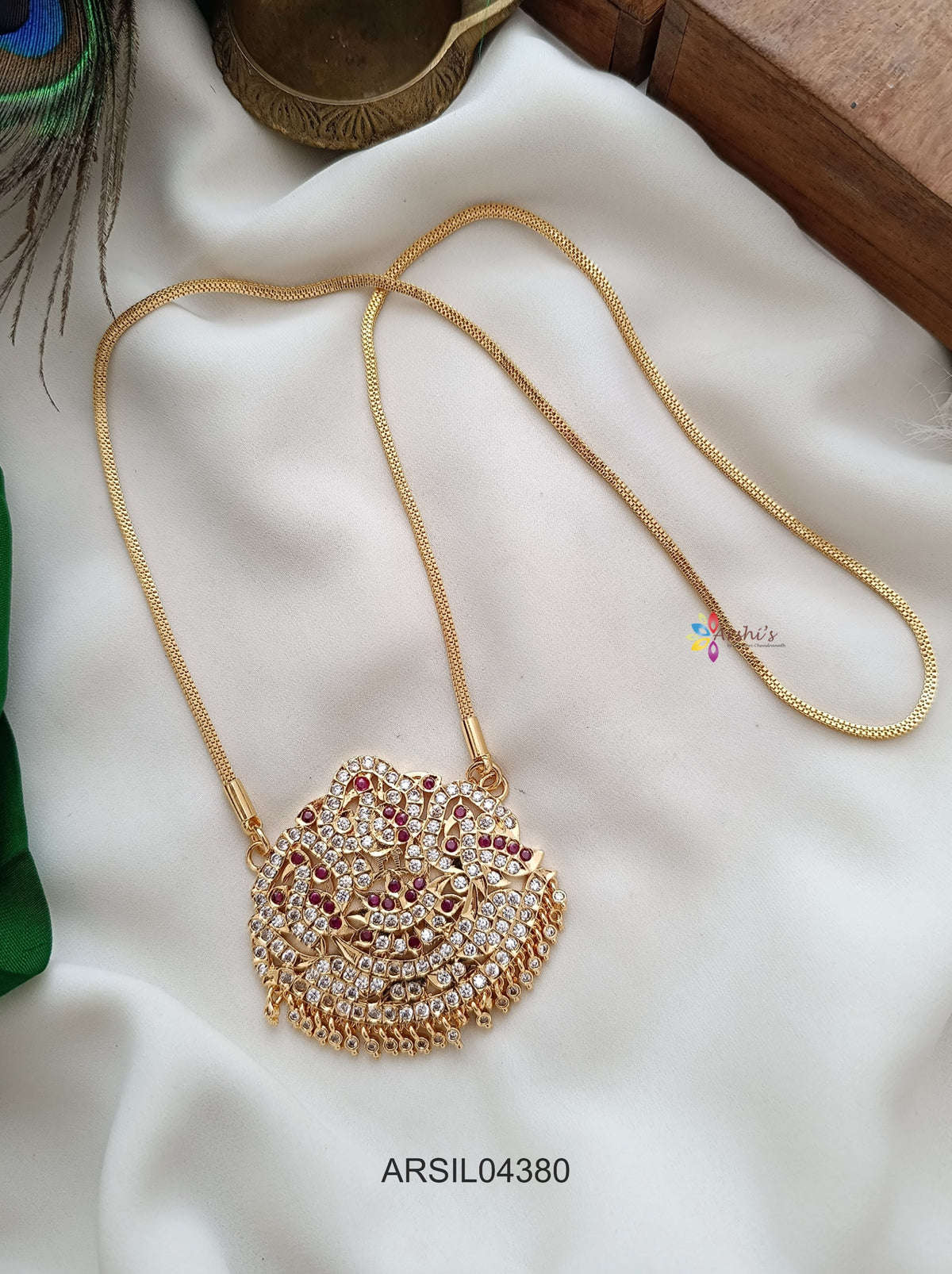 Vintage Stone Pendant Long Haram