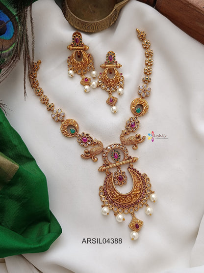 Peacock Chandbali Pendant Necklace