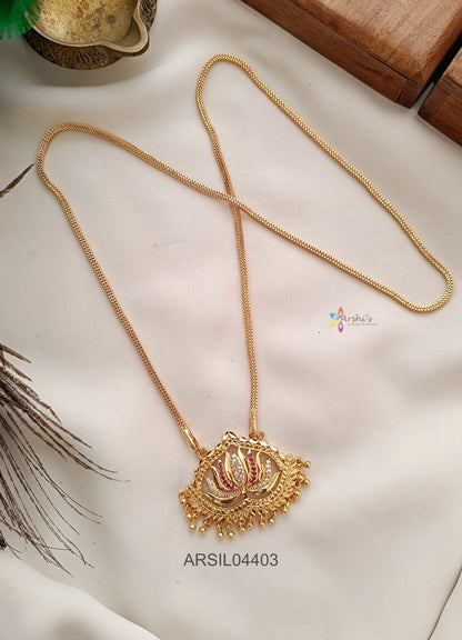 Lotus Pendant Chain Haram