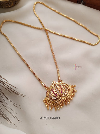 Lotus Pendant Chain Haram