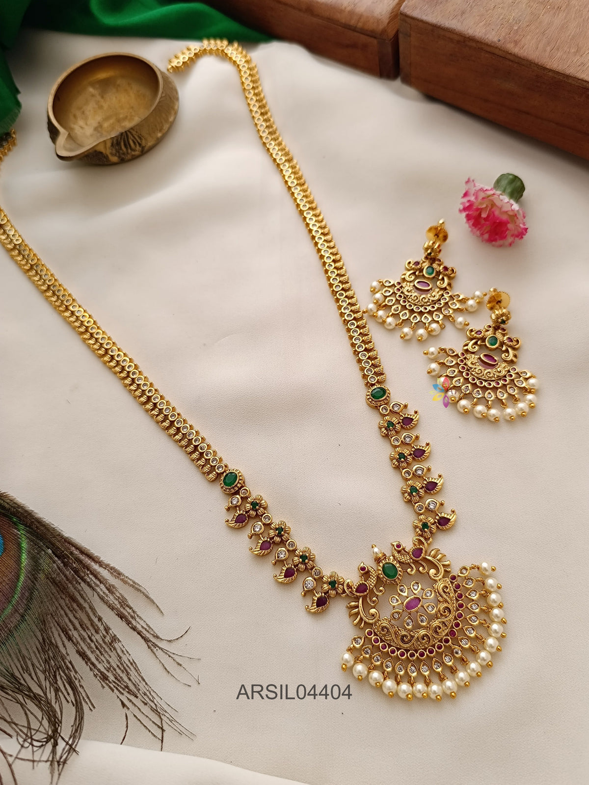 Chandbali Pendant Long Necklace