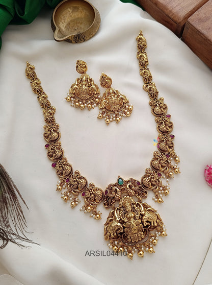 Antique Lakshmi Peacock Mid Length Haram