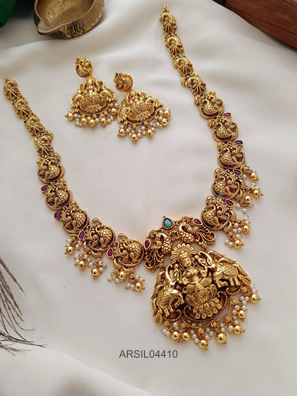 Antique Lakshmi Peacock Mid Length Haram