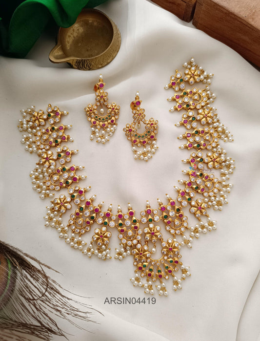 Kemp and Green Guttapusalu Necklace