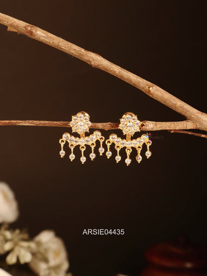 White Stone Earrings