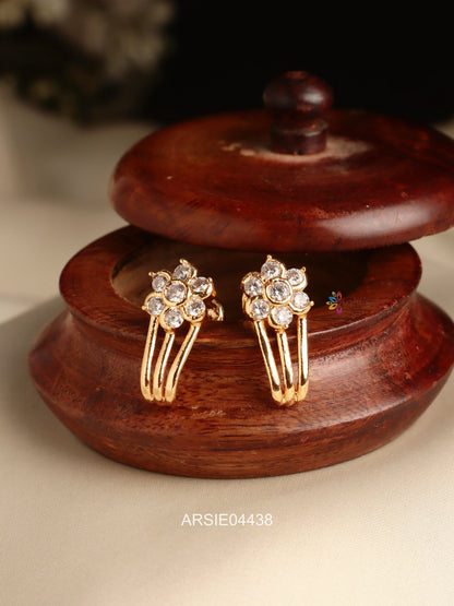 White Stone Earrings