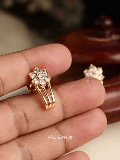 White Stone Earrings