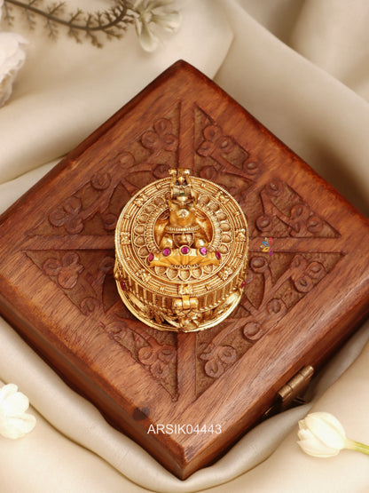 Brass Nandi Kumkum Box