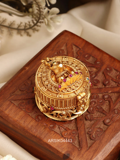 Brass Nandi Kumkum Box