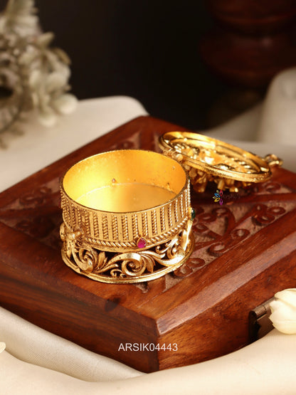 Brass Nandi Kumkum Box