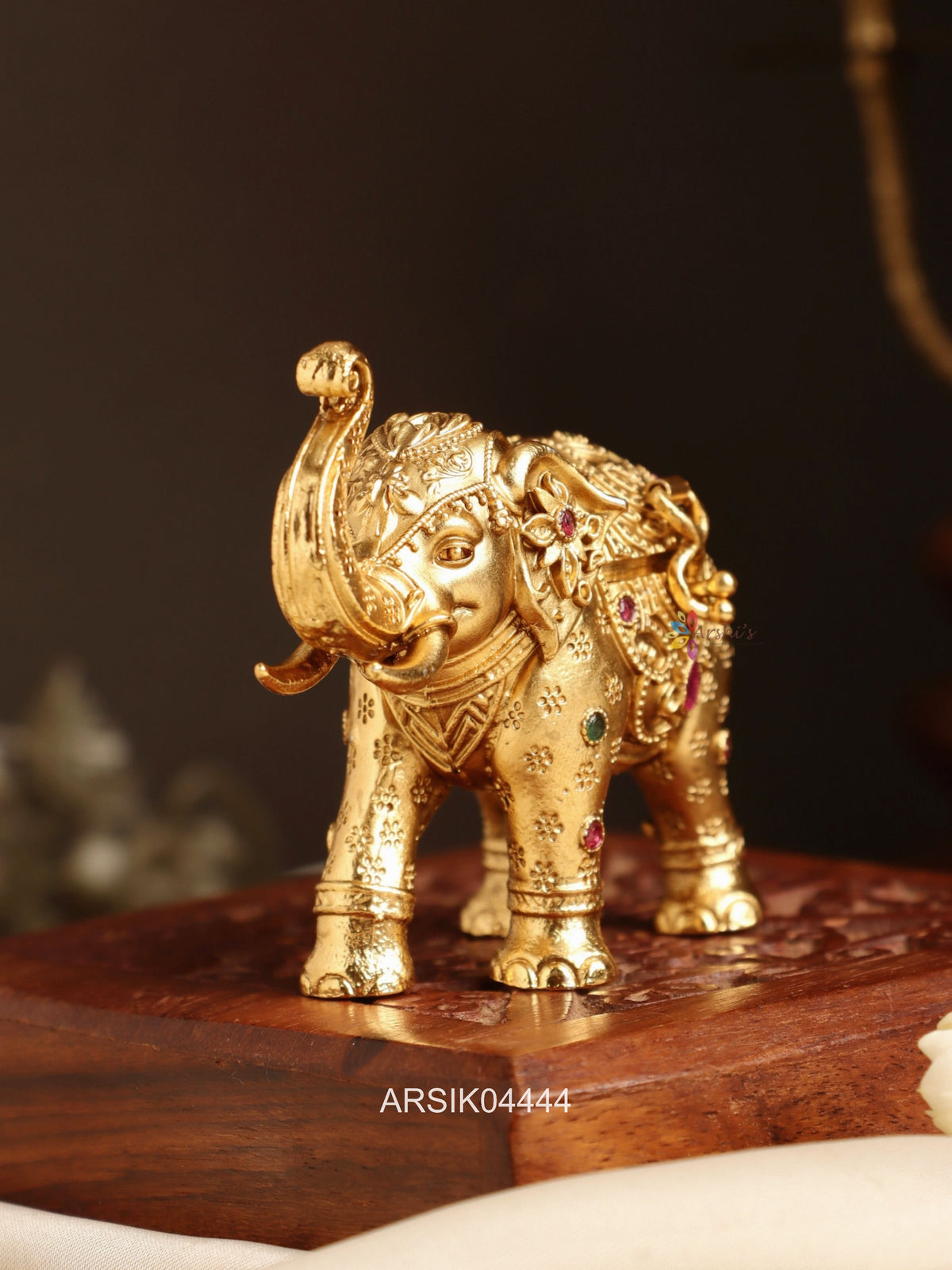 Antique Elephant Kumkum Box