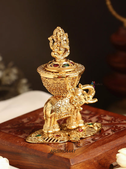 Elephant and Ganesha Idiol Kumkum Box