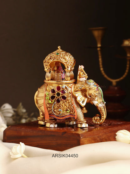 Antique Elephant Kumkum Box