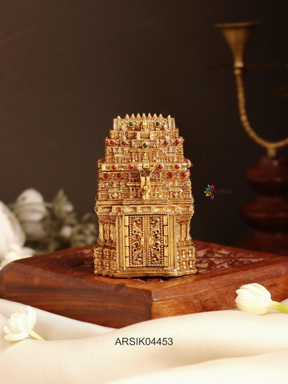 Antique Gopuram Kumkum Box