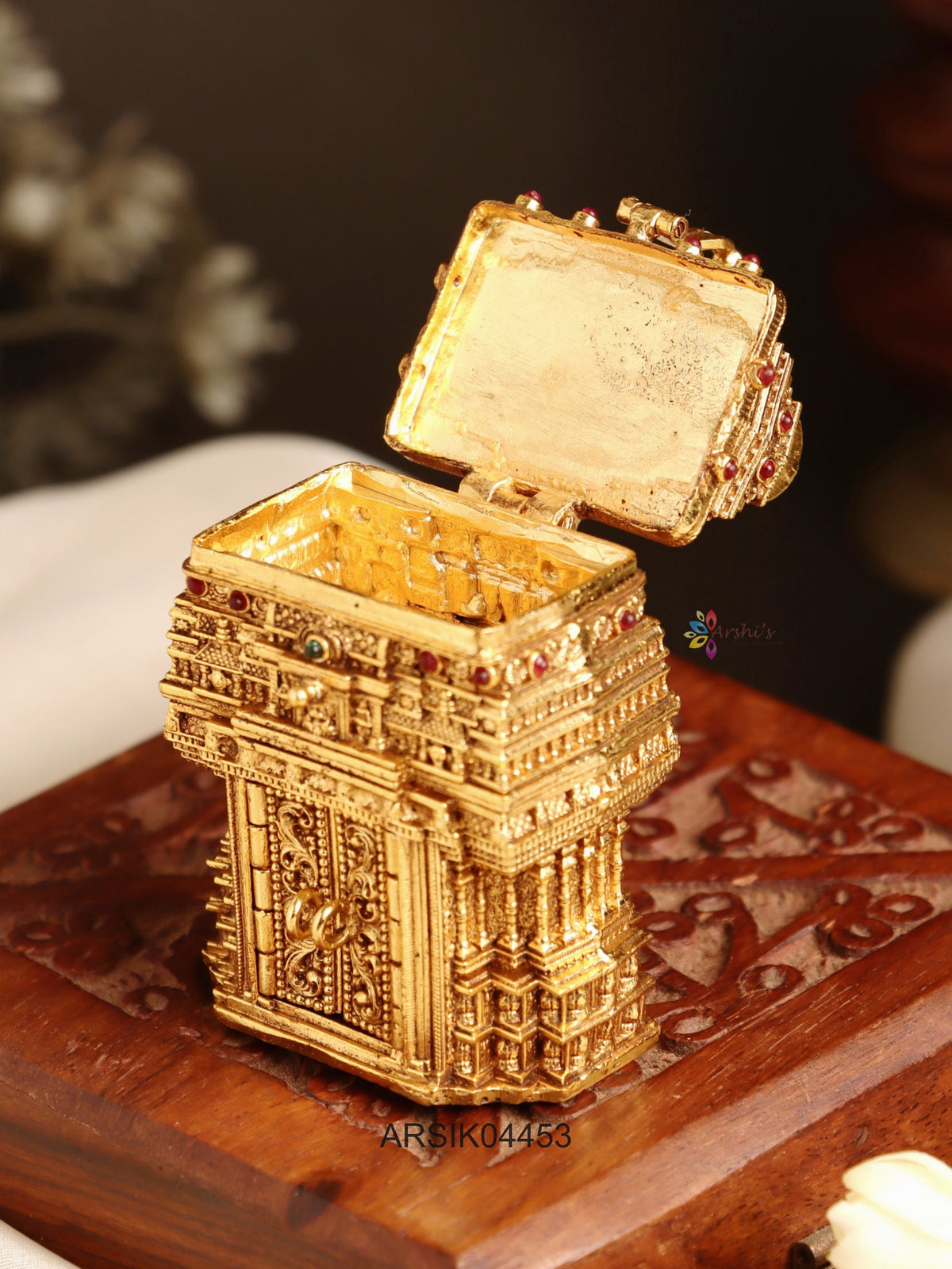 Antique Gopuram Kumkum Box