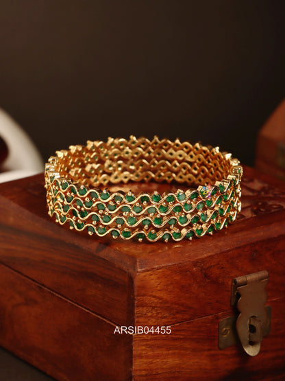 Green Stone Bangles