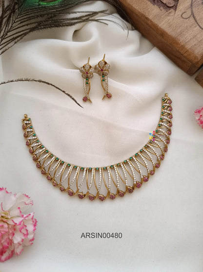 Party Wear Multi Stone Neckset