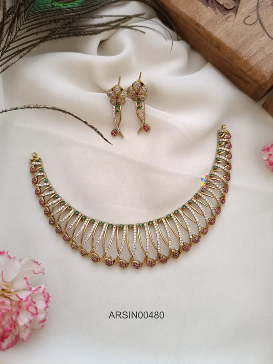 Party Wear Multi Stone Neckset