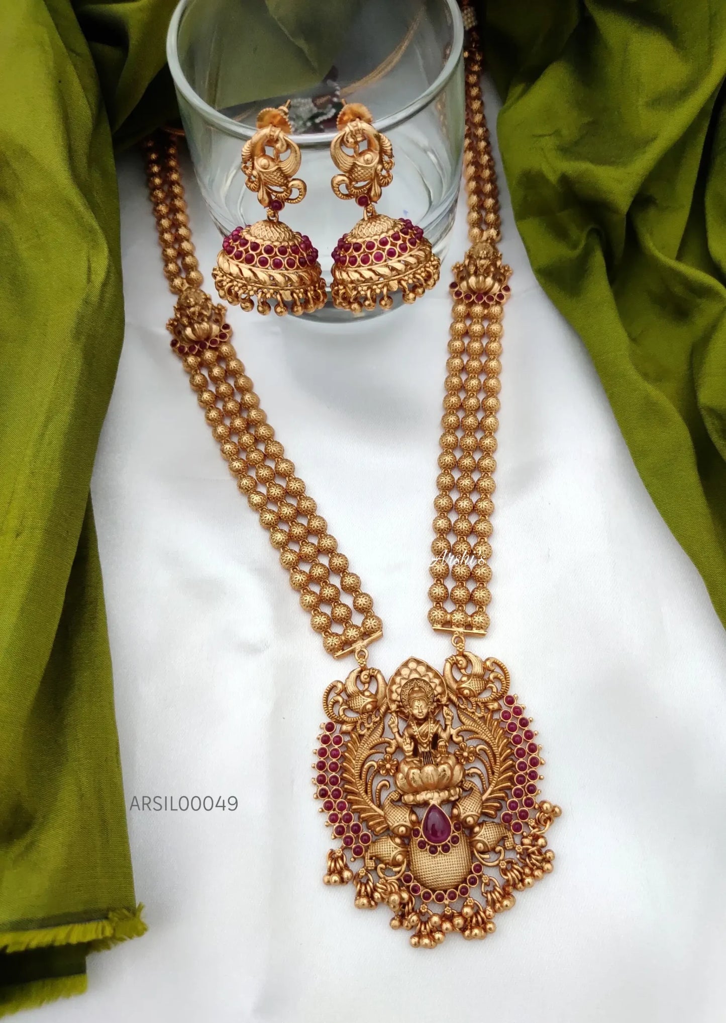 Bridal Lakshmi Pendant Haram – Arshis - Main Image