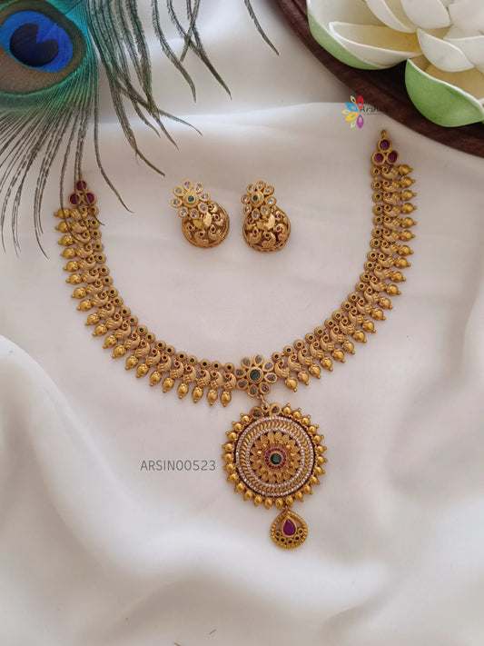 Peacock Design Traditional Necklace