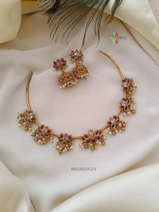 Seven Lotus Design Necklace