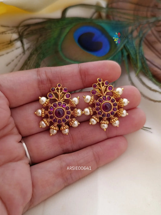 Real Kemp Pearls Ear Studs