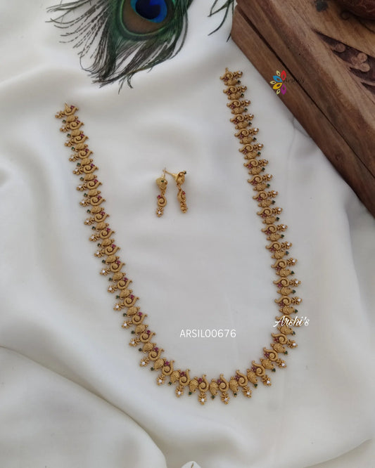 Simple Multi Stone Peacock Haram