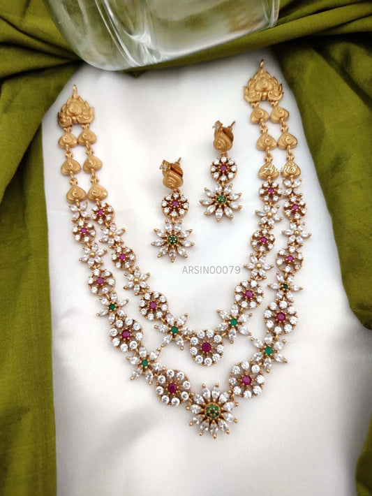 Two Layered AD Stone Necklace