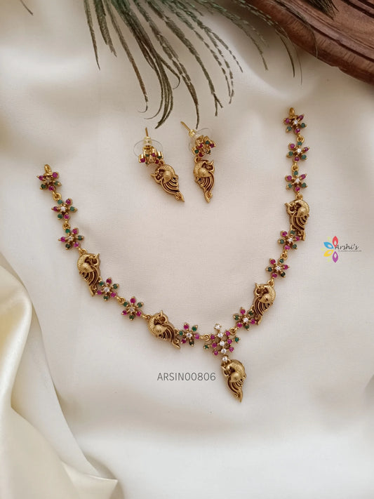 Classic Peacock Design Necklace