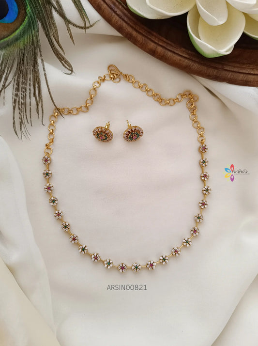 Simple AD Stone Necklace