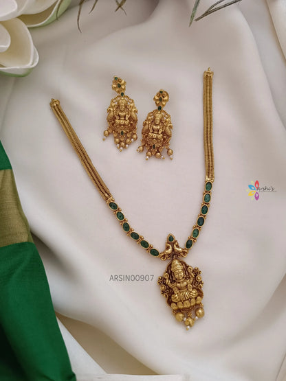 Elegant Lakshmi Pendant Necklace
