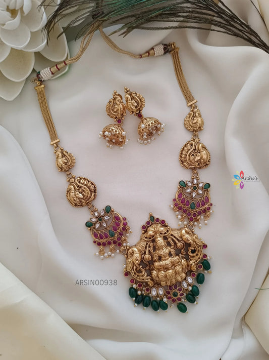 Traditional Big Lakshmi Pendant Necklace