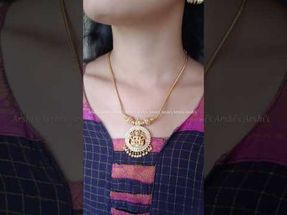 AD Stone Lakshmi Pendant Necklace