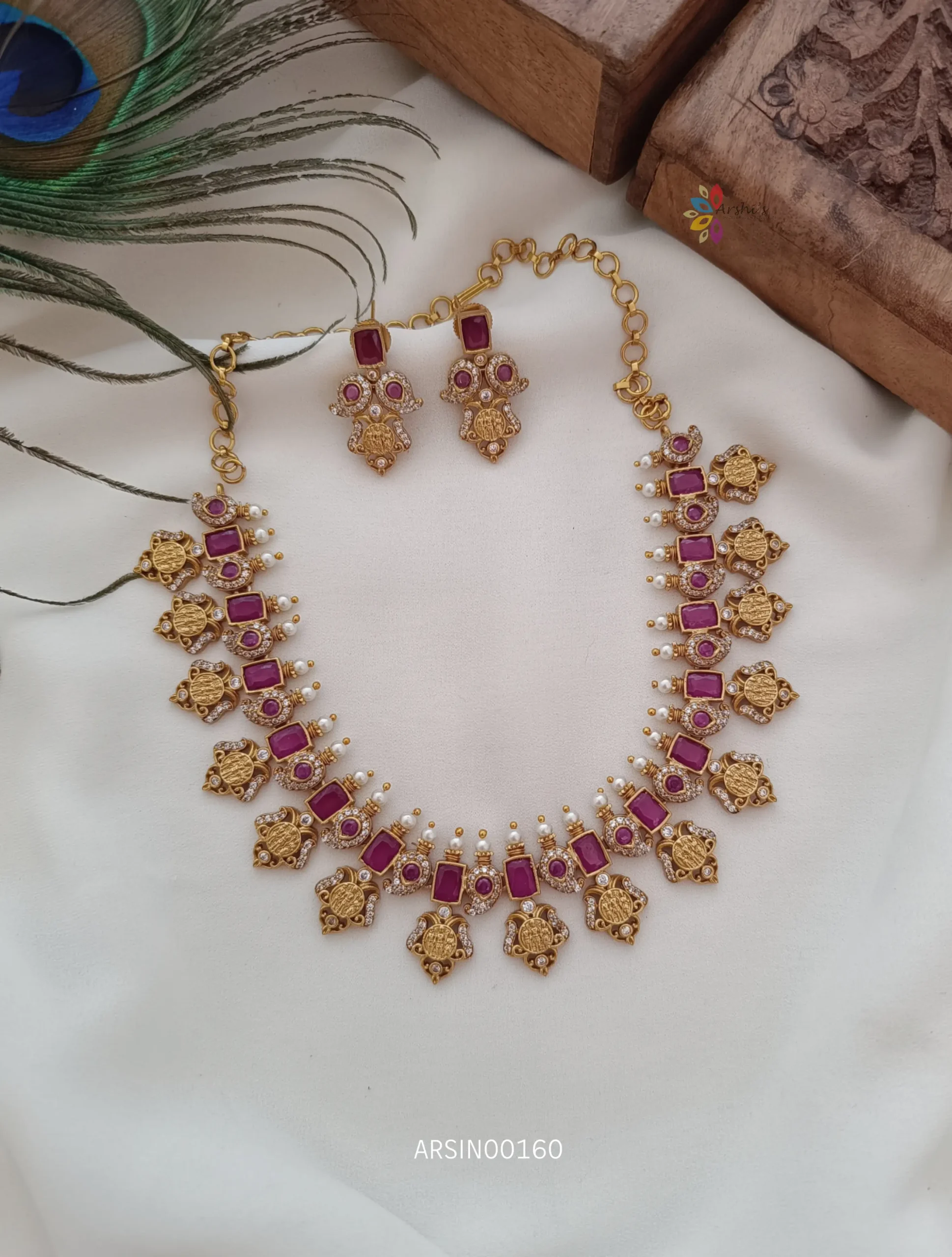 Traditional ram parivar necklace