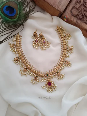 Beautiful guttapusalu AD necklace