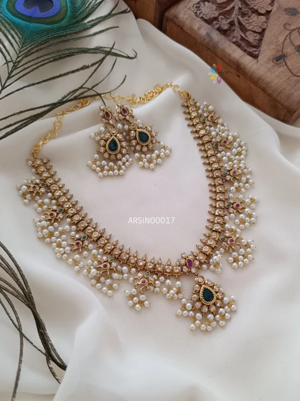 Guttapusalu Nakshi Short Necklace Set – Sri Fine Jewellery
