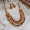 Traditional Multi Layered AD Lakshmi Coin Necklace