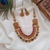 Traditional Multi Layered AD Lakshmi Coin Necklace