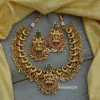 Antique Lakshmi Pendant Peacock Design Necklace