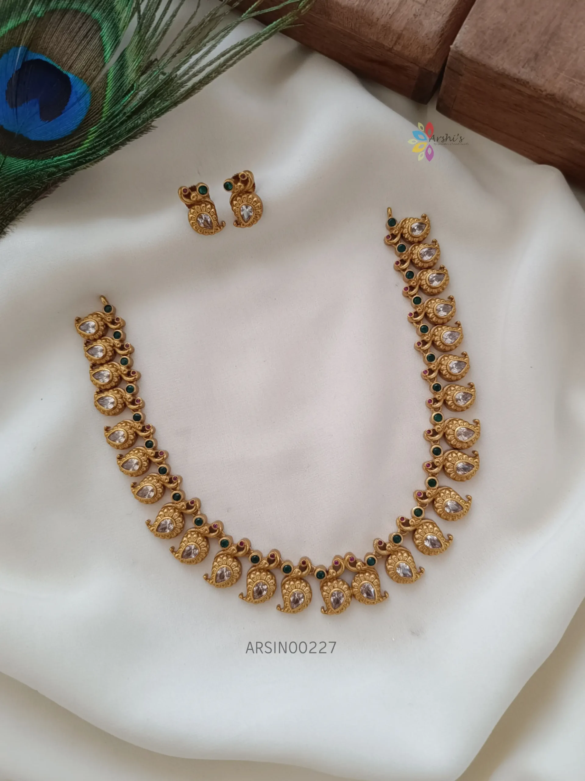 Mango with AD Stone Necklace