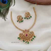 Dual Peacock Pendant Kante Necklace