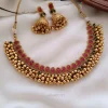 Sparkling Real Kemp gold bead Necklace